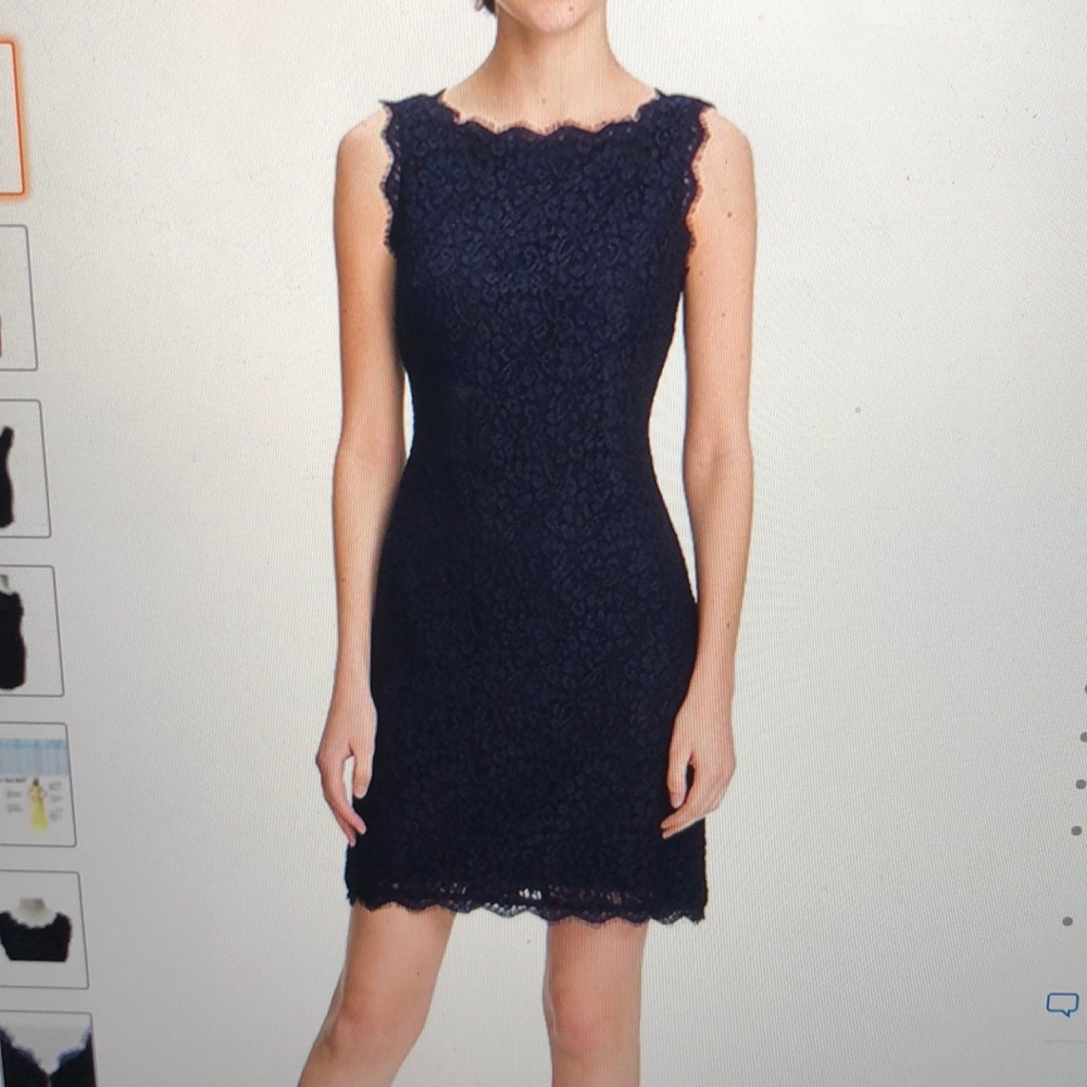 Navy blue lace dress